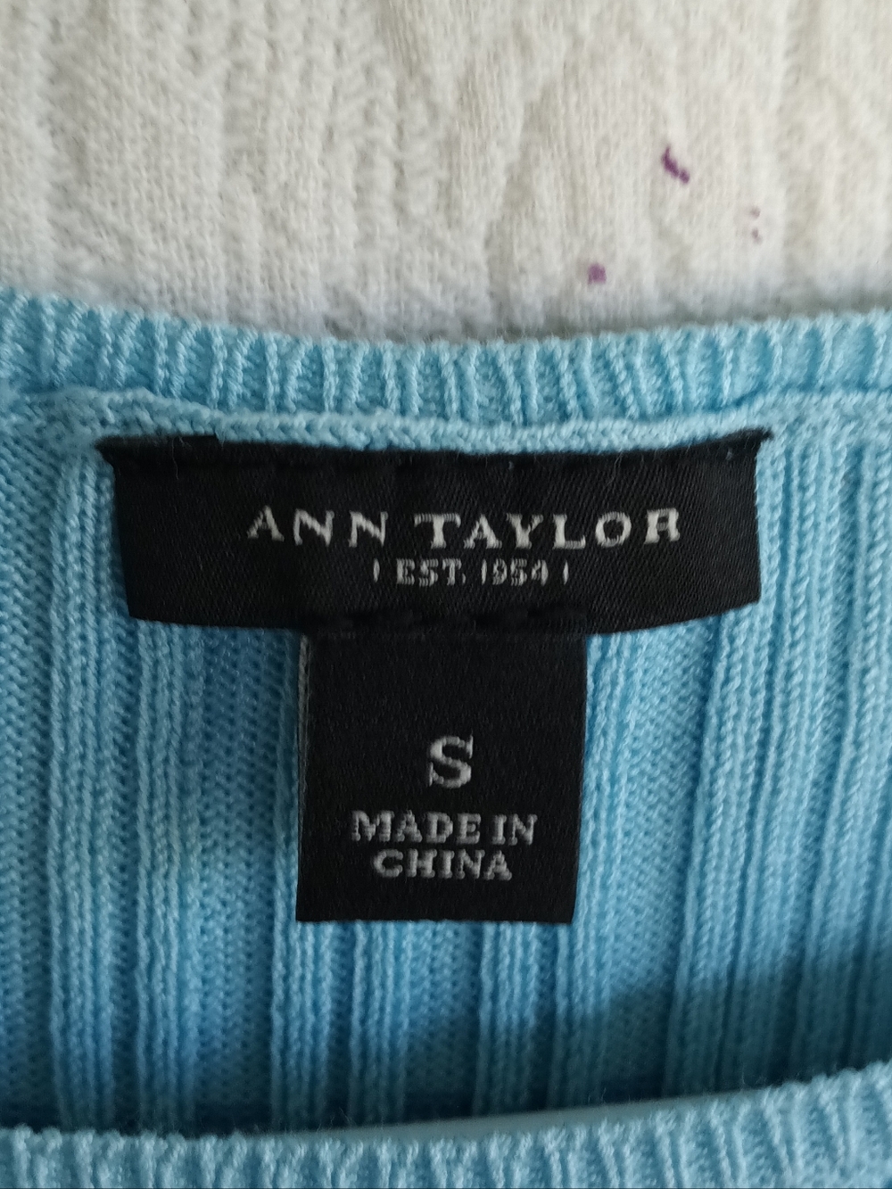 Ann Taylor Ombre Blue Knit Midi Dress Stretch Bodycon Sapphire Work Business SM - Picture 6 of 8
